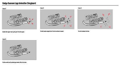 Kaelyn Buenano Logo Animation Storyboard Page 3 (2025)